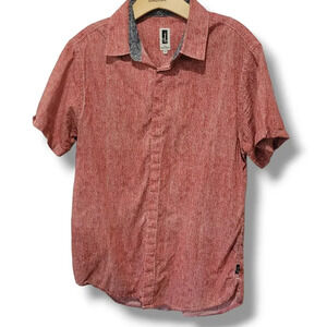 Howe No. 65 Creative Workforce men's coral short sleeves button-down shirt - med